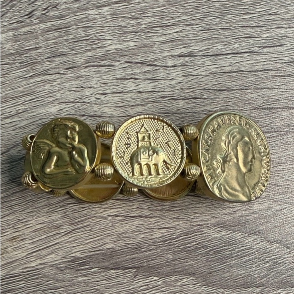 Gold-Tone Coin Link Bracelet - Women’s Jewelry